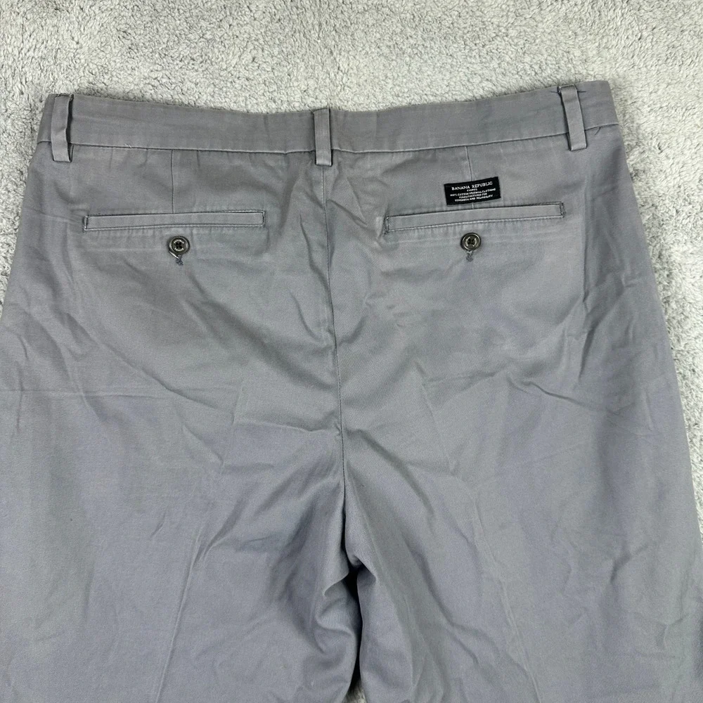 Banana Republic Aiden Chino Pants Mens 38x30 Mercury Grey Preppy Business‎